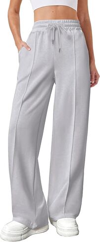 Womens Wide Leg Sweatpants Casual Loose Solid Pants Comfy Lounge Joggers Baggy Sweatpants in Saudi Arabia