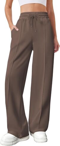 Womens Wide Leg Sweatpants Casual Loose Solid Pants Comfy Lounge Joggers Baggy Sweatpants in Saudi Arabia