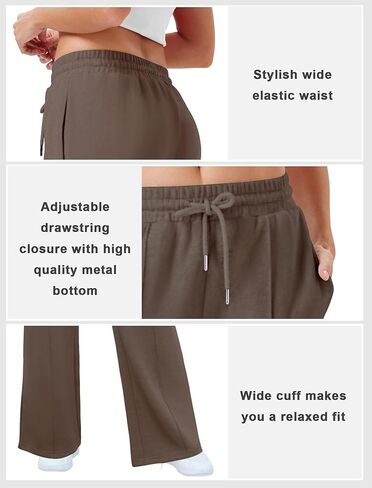 Womens Wide Leg Sweatpants Casual Loose Solid Pants Comfy Lounge Joggers Baggy Sweatpants in Saudi Arabia