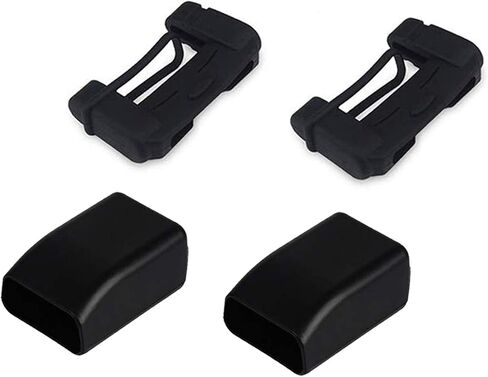 Car Seat Belt Buckle Covers, Seat Belt Clips Cover Protector for Car Safety Durable Silica Gel Anti-Scratch Protective Sleeve, Universal 2 Sets/4 Pcs Black in Saudi Arabia
