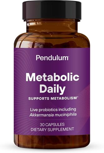 Pendulum Metabolic Daily - Multi-Strain Probiotic with Akkermansia Muciniphila to Support Metabolism and Sustain Energy Levels - for Women and Men - 30 Capsules (1 Pack) in Saudi Arabia