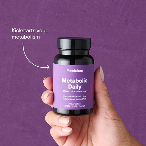 Pendulum Metabolic Daily - Multi-Strain Probiotic with Akkermansia Muciniphila to Support Metabolism and Sustain Energy Levels - for Women and Men - 30 Capsules (1 Pack) in Saudi Arabia