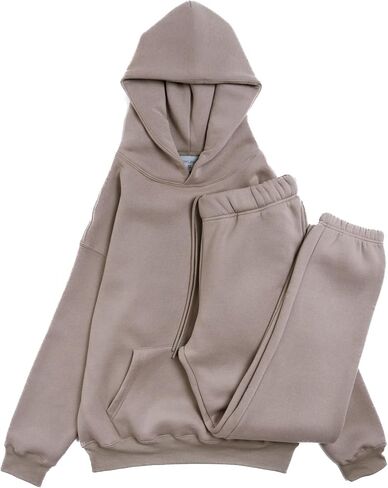 RIFLESSI Men's Women's Premium Heavyweight Cotton Fleece 2 Piece Hoodie Pullover Jogger Sweatsuit Tracksuit Set in Saudi Arabia