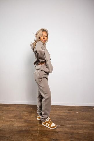 RIFLESSI Men's Women's Premium Heavyweight Cotton Fleece 2 Piece Hoodie Pullover Jogger Sweatsuit Tracksuit Set in Saudi Arabia