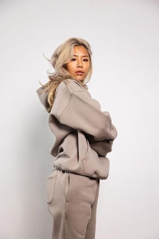 RIFLESSI Men's Women's Premium Heavyweight Cotton Fleece 2 Piece Hoodie Pullover Jogger Sweatsuit Tracksuit Set in Saudi Arabia