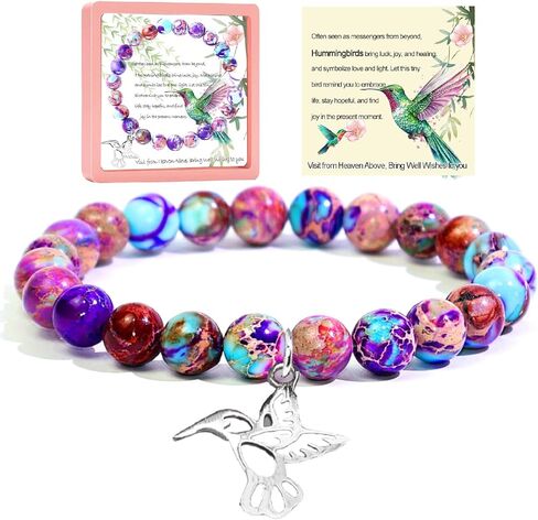 Hummingbird Bracelet for Women Hummingbird Lover Gifts Hummingbird Charm Jewelry Hummingbird Inspirational Gifts for Mom Daughter Sister Niece Granddaughter Best Friend Women Girls Birthday Gift in Kuwait