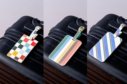 مجموعة بطاقات الأمتعة المكونة من 3 قطع من Eccolo، ومعرفات علامات الحقائب مع بطاقات الهوية، والجلد الصناعي، وإبزيم للإغلاق، له ولها، ولنا (محايدة، 2.5 × 4.5 بوصة) in Kuwait