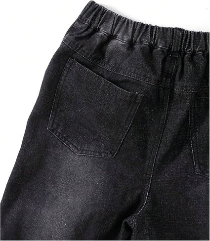 Floerns Girl's Elastic Waist Ripped Long Jeans Wide Leg Y2K Streetwear Denim Pants in Saudi Arabia