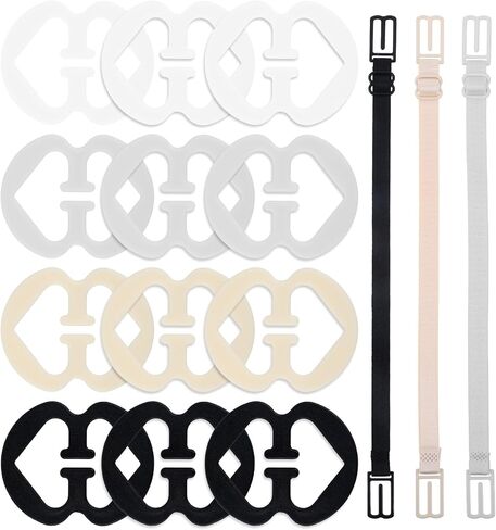 15 Pcs Bra Straps Clips, Racerback Bra Clips for Women, Elastic Anti-Slip Bra Clips, Hide Straps Bra Strap Holders in Saudi Arabia