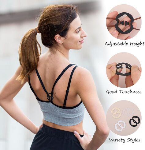 15 Pcs Bra Straps Clips, Racerback Bra Clips for Women, Elastic Anti-Slip Bra Clips, Hide Straps Bra Strap Holders in Saudi Arabia