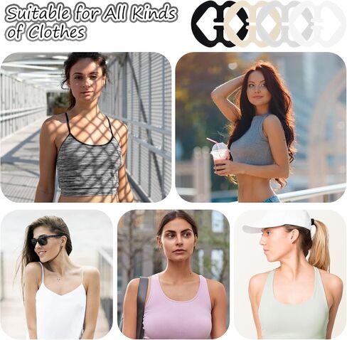 15 Pcs Bra Straps Clips, Racerback Bra Clips for Women, Elastic Anti-Slip Bra Clips, Hide Straps Bra Strap Holders in Saudi Arabia