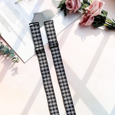 Wide Black Decorative Bra Straps Replacement for Strapless Dress/Bra, Sparkle Plaid Fancy Bra Straps for Women in Kuwait