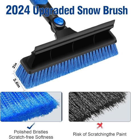 4 in 1 Extendable Ice Scrapers for Car Windshield, 48.5" More Sturdy Snow Shovel 270°Snow Brush for Car Kit with Ergonomic Foam Grip for Car Vehicle Window Tool, Truck, SUV in Saudi Arabia