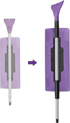 Snow Joe SJBLZD-JMB-PRP2 مكنسة ثلج تصغير كبيرة الحجم مكونة من قطعتين + مكشطة ثلج، أرجواني in Kuwait