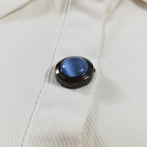 Button Covers Cufflinks for Men Woman, Gold Button Covers for Mens Dress Shirts - Bead Cats Eye Effect Cufflinks Clasp Non-Sewing in Saudi Arabia