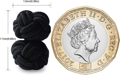 HONEY BEAR Silk Knot Cufflinks Fabric for Mens Shirt for Business Wedding Gift in Kuwait