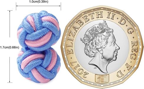 HONEY BEAR Silk Knot Cufflinks Fabric for Mens Shirt for Business Wedding Gift in Kuwait