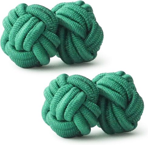 HONEY BEAR Silk Knot Cufflinks Fabric for Mens Shirt for Business Wedding Gift in Kuwait