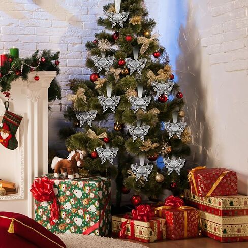 Christmas Heaven Memorial Ornaments Butterfly Heaven Memorial Ornaments for Loss of Loved One Angel in Heaven Sympathy Bereavement Gifts with Silk Ribbon & Red Gift Box in Saudi Arabia