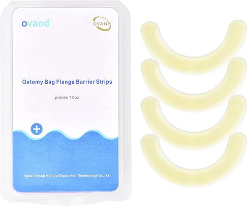40 Pcs Ostomy Barrier Strips - Skin-Friendly Hydrocolloid Skin Barrier Strips, Elastic Barrier Strips for Ostomy Bag Ostomy Colostomy Ileostomy Supplies in Kuwait