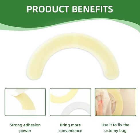 40 Pcs Ostomy Barrier Strips - Skin-Friendly Hydrocolloid Skin Barrier Strips, Elastic Barrier Strips for Ostomy Bag Ostomy Colostomy Ileostomy Supplies in Kuwait