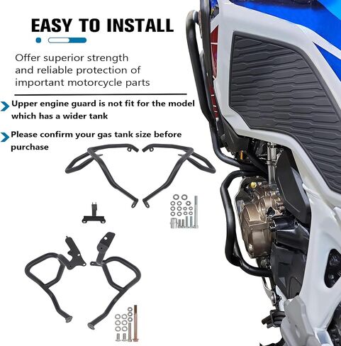 CHIFUN Engine Guard Lower Highway Crash Bars Steel Compatible with Honda CRF 1100L CRF1100L Africa Twin Adventure Sports DTC 2020-2023 Black Motorcycle Frame Protection Bars in Saudi Arabia