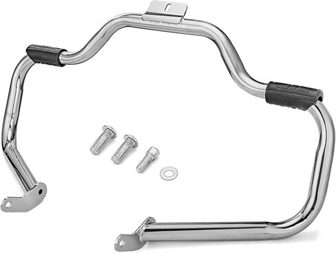 Mofun Gloss Black Engine Guard Highway Crash Bar Compatible with Harley Softail FL Models Deluxe Fat Boy Slim Heritage Springer Classic Cross Bones 2000-2017 in Kuwait