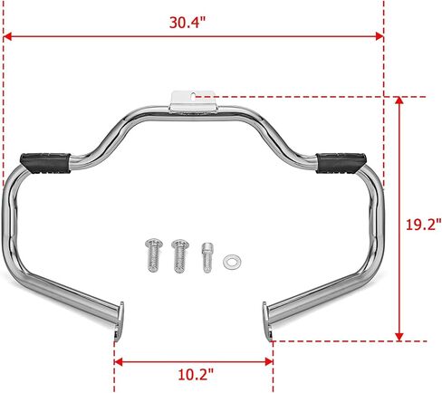Mofun Gloss Black Engine Guard Highway Crash Bar Compatible with Harley Softail FL Models Deluxe Fat Boy Slim Heritage Springer Classic Cross Bones 2000-2017 in Kuwait