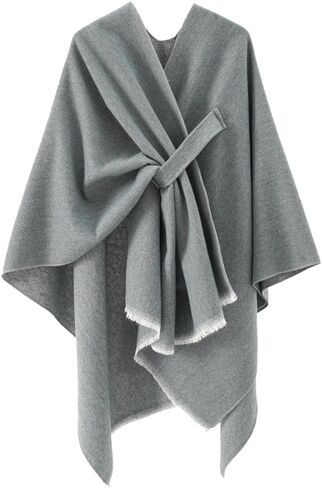 Women's Shawls Wrap Poncho Soft Capes Open Front Cardigan Large Blanket Wraps Shawl Knitted Cloak Cardigan Warm in Saudi Arabia