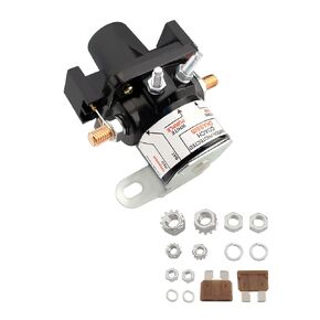 0100055000 Battery Disconnect Relay with Screws and Fuses 12V/100AMP, Latching Relay 12V RV Battery Disconnect Solenoid, Automobile Battery Disconnect Relay Switch