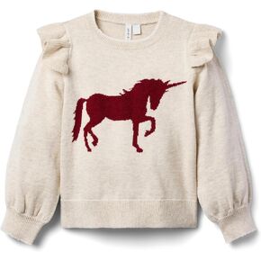 Janie and Jack Girls' Unicorn Pullover Sweater (Toddler/Little Big Kid)
