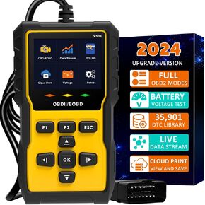 Professional OBD2 Scanner Diagnostic Tool, Enhanced Auto Check Engine Code Reader with Reset,35,901 DTC Cloud Print I/M Readiness OBDII/EOBD Car Diagnostic Scan Tools for Vehicles After 1996