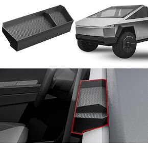 Center Console Organizer Behind Screen Storage Box for 2024 Tesla Cybertruck, Dashboard Hidden Tray for Cybertruck Accessories