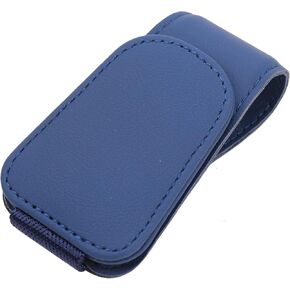 Sunglass Holder for Car Visor Sunglasses Clip Magnetic Leather Glasses Eyeglass Holder Truck Interior Car Accessories for Woman Man -Black