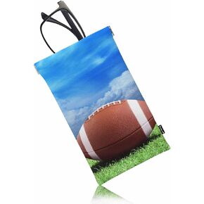 Beabes American Football Glasses Case, PU Leather Sunglasses Organizer Eyeglasses Case Glasses Cases For Men Women