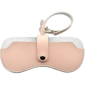 JJLFresheners Pink Soft Leather Glasses Case Pouch Eyeglasses Bag Organizer Storage Portable Sunglasses for Women Men Eyewear Sleeve, Sunglasses and Eyewear Accessories, Women's Eyeglass Cases