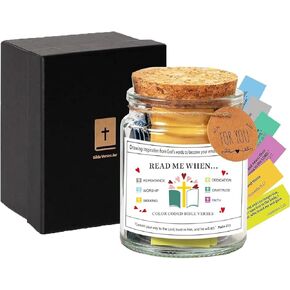 Bible Verse Jar - Emotions and Feelings Read Me When Hope Jar for Christian Gifts Women Mom Dad Friend,Holy Projector with Daily Bible Verses (read me when scriptures in a jar)