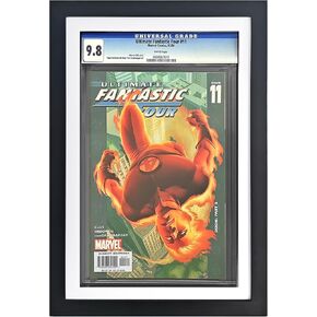 Single CGC Graded Comic Book Frame,Only for Standard CGC Graded Comic Books,Solid Wood (White mat)