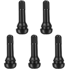 Riseuvo 5pcs TR414 Tire Valve Stem Rubber Snap-in Valves, Tubeless Valve Stems Suit for 0.453 inch Rim Holes on Standard Vehicle Tires