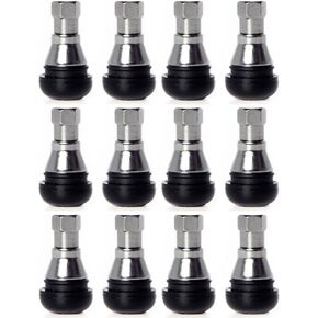 Circuit Performance Shorty Chrome Valve Stems TR412 22mm Low Profile (12 Pieces)