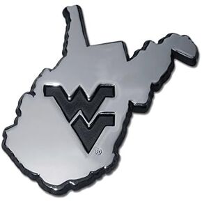 West Virginia University WVU Mountaineers Premier Metal Auto Emblem (Matte)