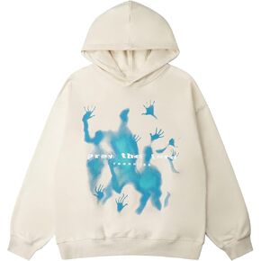 Vamtac Mens Oversize Graphic Hoodies Vintage Y2K Sweatshirt Cotton Fashion Hip Hop Hoodie for Men and Women
