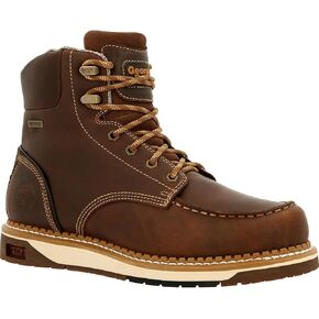 Georgia Boot Men's Brown Amp Lt Wedge Waterproof Moc-Toe BRN 6" Work