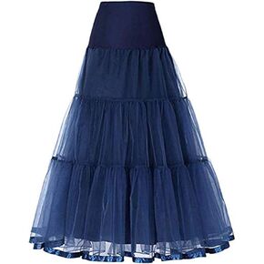 Women's Ankle Length Petticoats Long Wedding Petticoat Slips Crinoline Underskirt for Prom Evening Wedding Dress