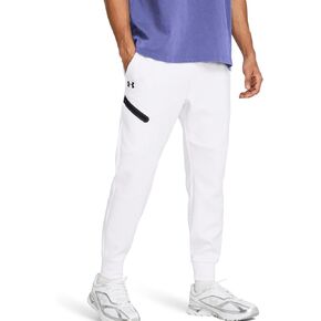 Under Armour Mens Unstoppable Fleece Joggers - Breathable and Stretchy XL White-Black
