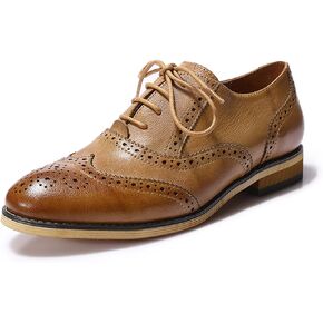 Mona flying Womens Vintage Wingtip Oxfords Ladies Lace up Leather Shoes in Kuwait
