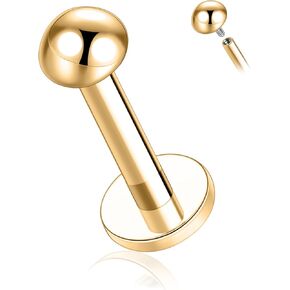 AROWRO G23 Titanium Labret Studs 16g Labret Jewelry Lip Piercing Jewelry Internally Threaded Monroe Jewelry Tragus Earrings 16g Helix Stud Cartilage Piercing