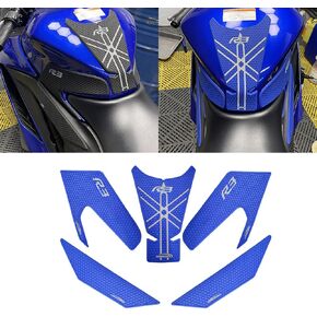 for 2023YZF-R3 YZF R3 Motorcycle Tank Pad Protector Sticker Decal Gas Knee Grip Tank Traction Pad Side New Model