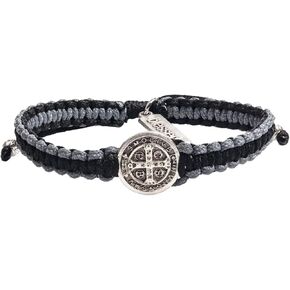 My Saint My Hero Gratitude Blessing Bracelet - Black & Gray