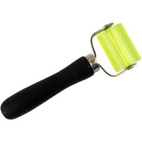 1 Piece Car Sound Deadener Application Rolling Wheel Roller Car Sound Deadener Wallpaper Seam Roller Noise Filter Application Wheel Roller with Wooden Handle(Black, 5cm)